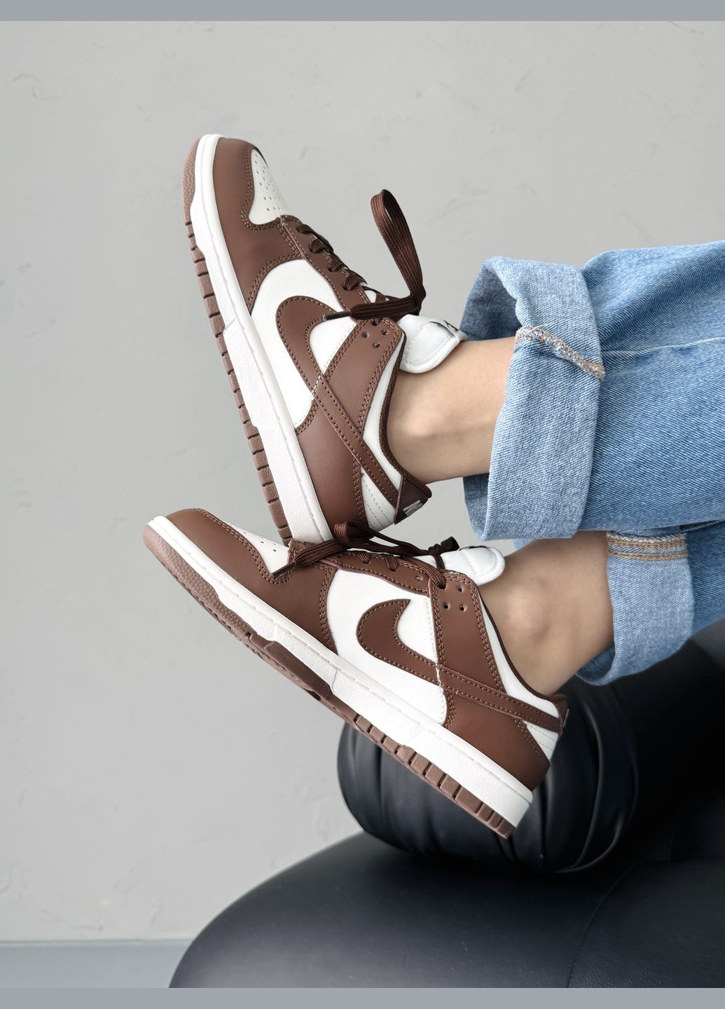 Кросівки жіночі і чоловічі Nike SB Dunk Wmns Brown Sail | Найк СБ Данк коричневі No Brand коричневі демісезони (341485842)