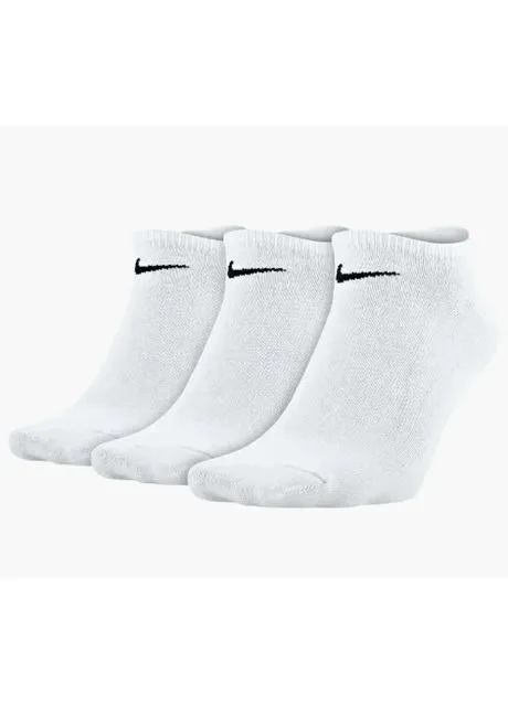 Белые шкарпетки хлопок белый унисекс 3 пары Nike (398100293)