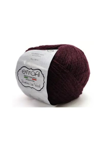 Пряжа BAMBINO LUX WOOL № 70317 - бордо / БАМБІНО ЛЮКС ВУЛ нитки пряжа для "вязання Etrofil (366394357)