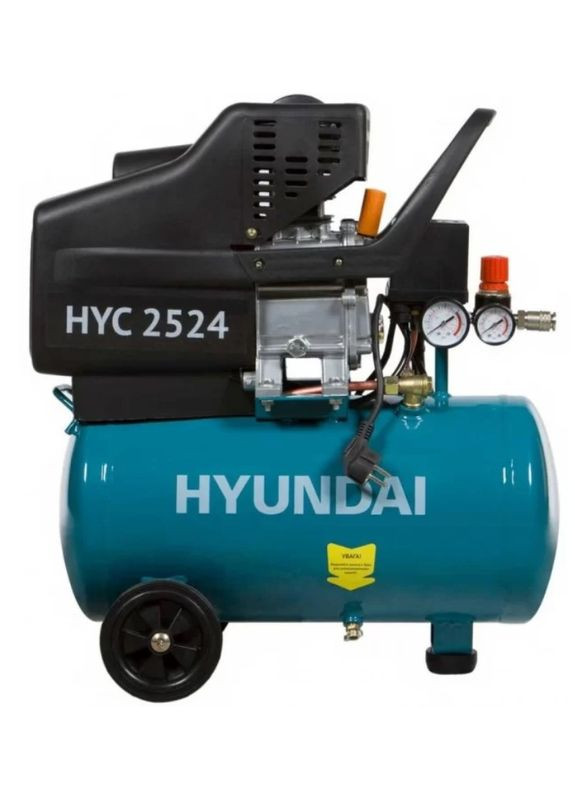 Компрессор воздушный HYC 2524 (1.8 кВт, 24 л, 248 л/мин) масляный, одноцилиндровый (22859) Hyundai (264208498)