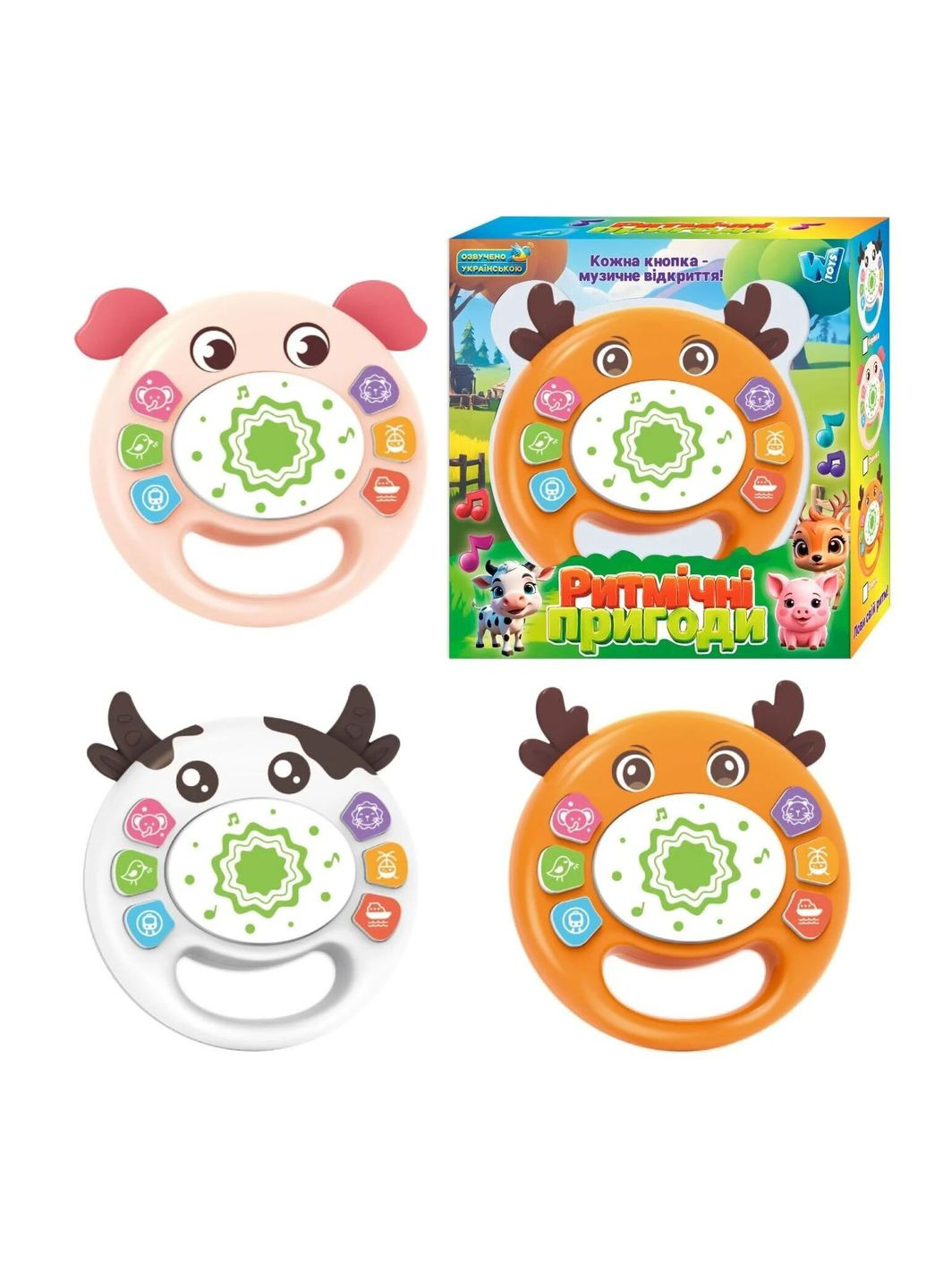 Барабан музыкальный Коровка 84480 Разноцветный shop (2000990958839) WToys (369851344)