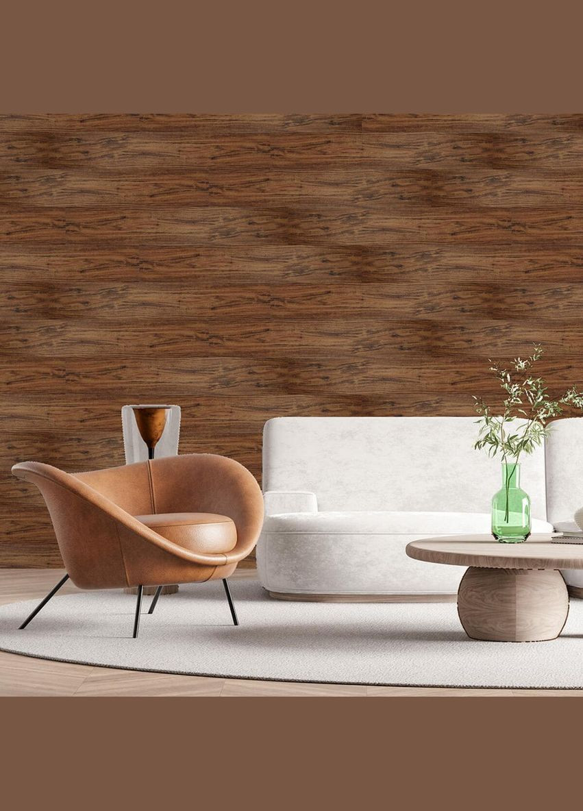 Самоклеюча вінілова плитка Темне дерево, ціна за 1 шт. СВП-004 Матова (3DPanda-0222) Sticker Wall (323155562)