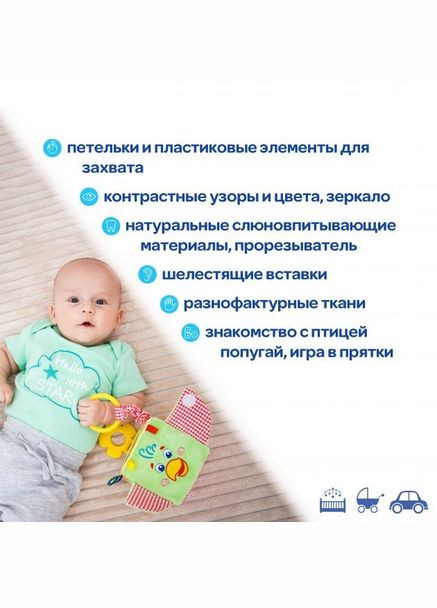 Подвеска-кубик Зоо "Попугай Пустун" МС 110202-01 Macik (337178662)