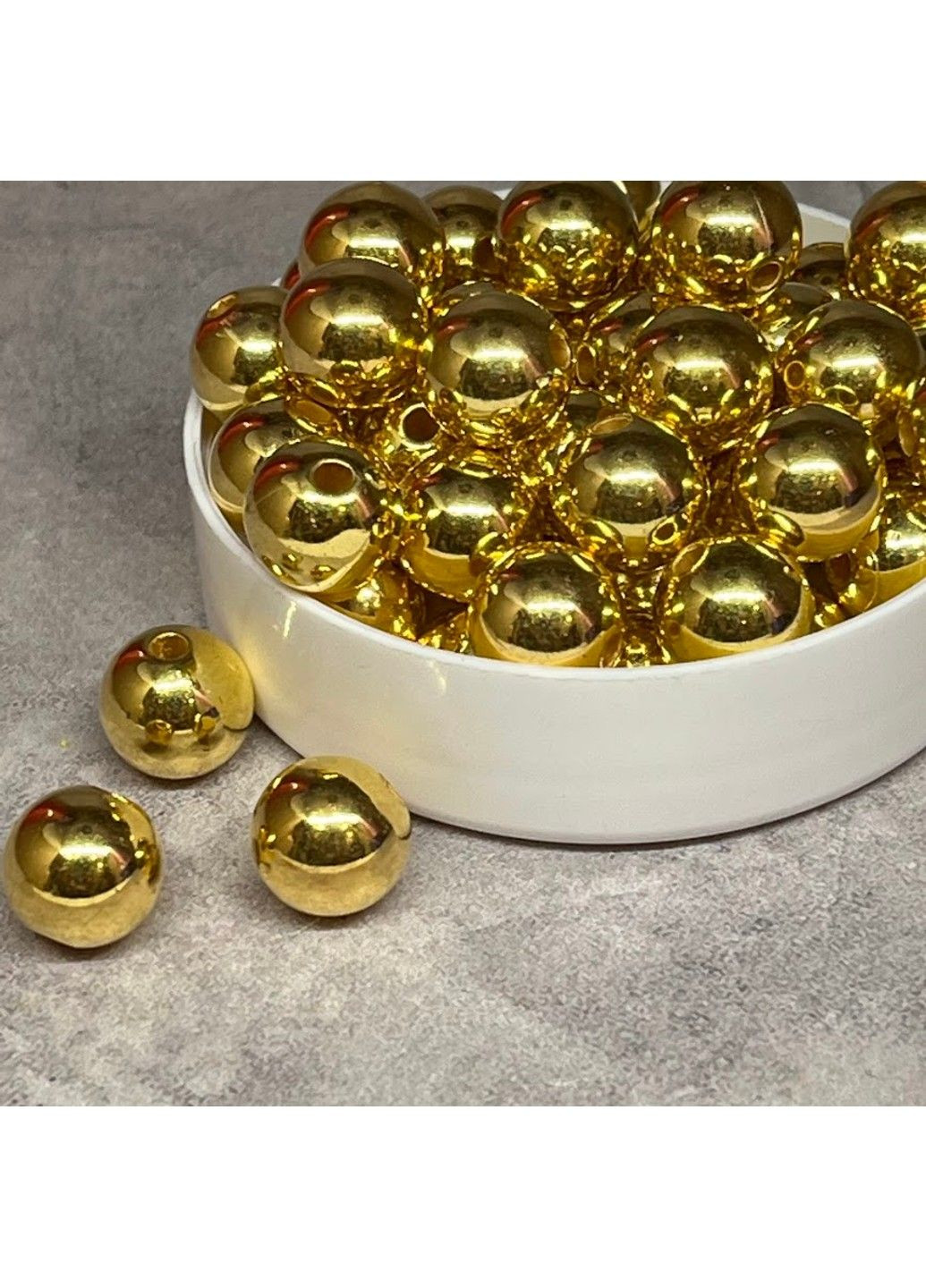 Намистини, D 12 мм, колір -золото, арт 018944, упаковка -48-49 шт No Brand (355894131)