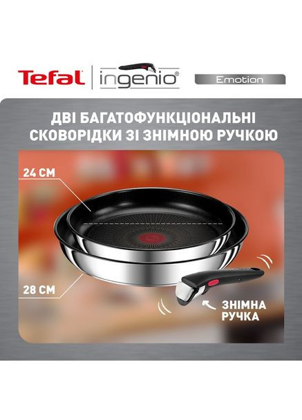 Набір посуду Ingenio Emotion 3 предмети (L897S374) Tefal (351855449)