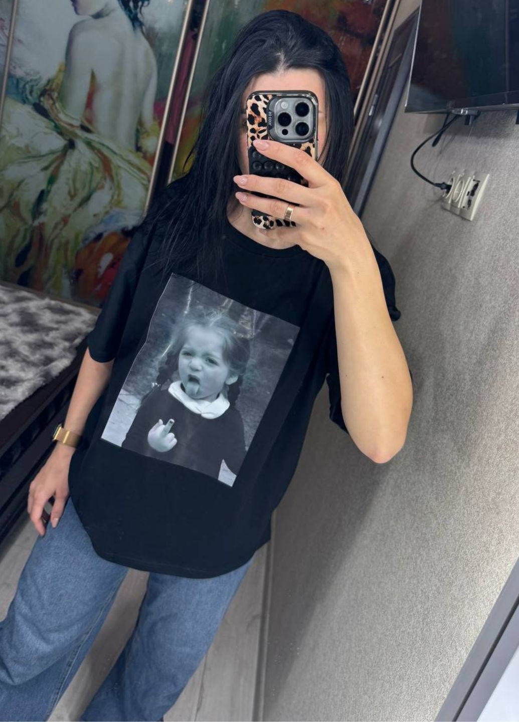 Жіноча футболка оресзайз з куліру з якісним накатом Allthings - (325731466)