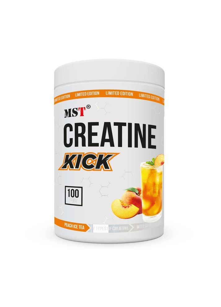 Комплексний креатин Creatine Kick, 1 кг 7 форим креатину - Персиковий чай MST (334706804)