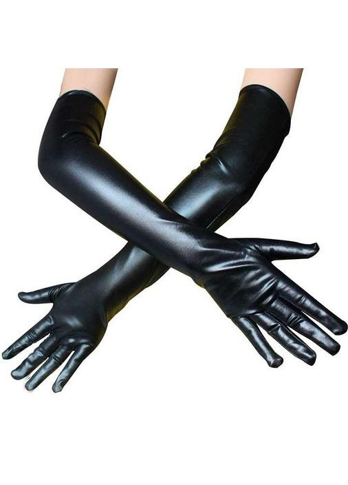 Матовые виниловые перчатки S/M Черный K000749 No Brand (366887838)