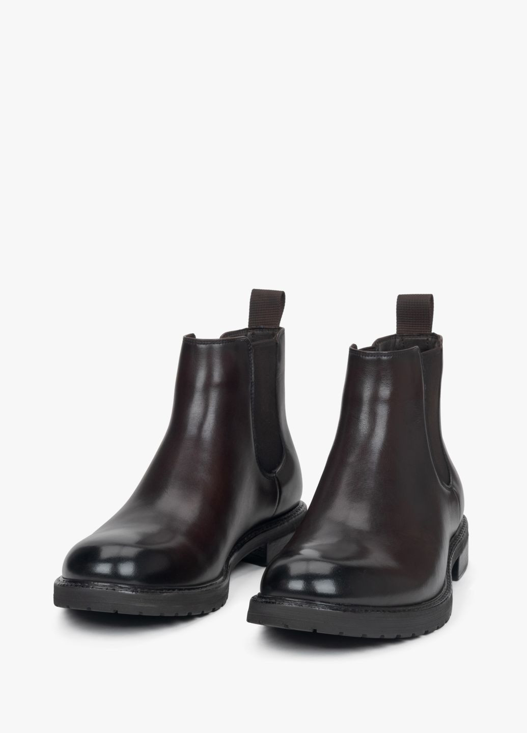 Коричневые осенние челси, цвет коричневый Estro