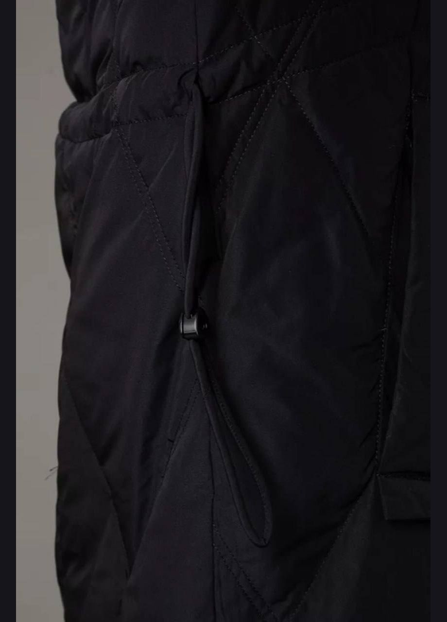 Черная демисезонная куртка куртка-пальто Lora