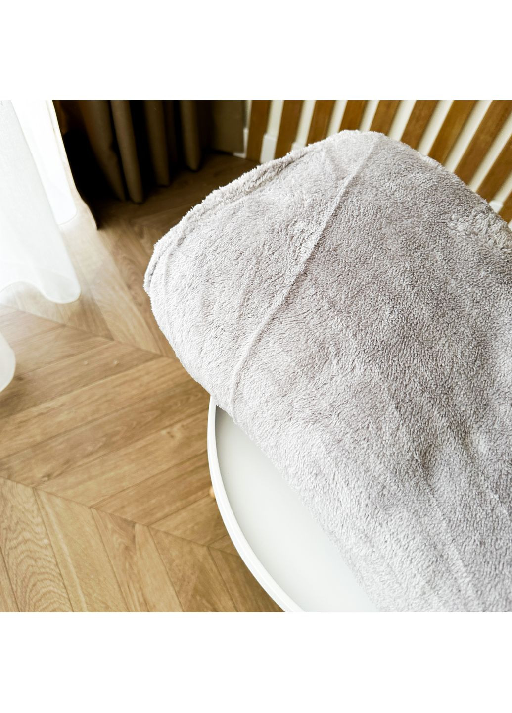 Плед гладкофарбований Сірий 180х200 см Lelit (350623849)