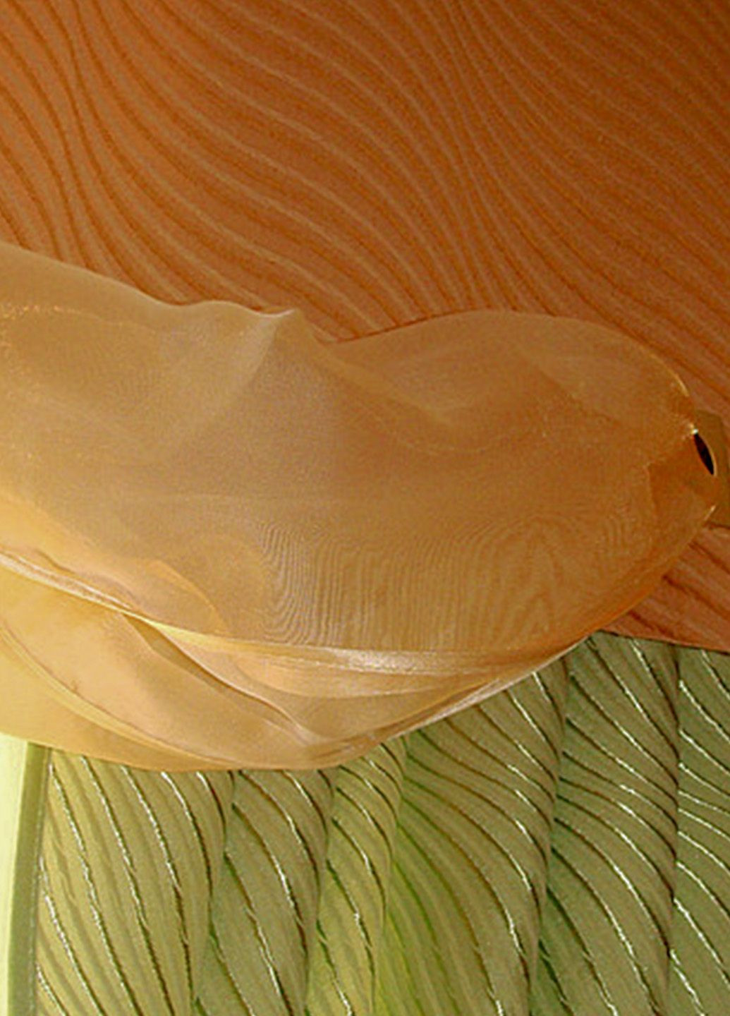 Жесткий ламбрекен Ступеньки 250см салатовый с песочным (100_2ж) Firanka Line (340112009)