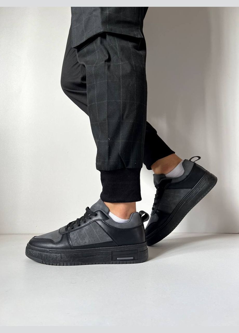 Темно-серые демисезонные кроссовки мужские No Brand