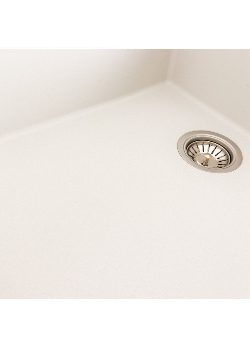 Гранитная мойка для кухни 8650 DIAMOND матовая (белая) Platinum (336932381)