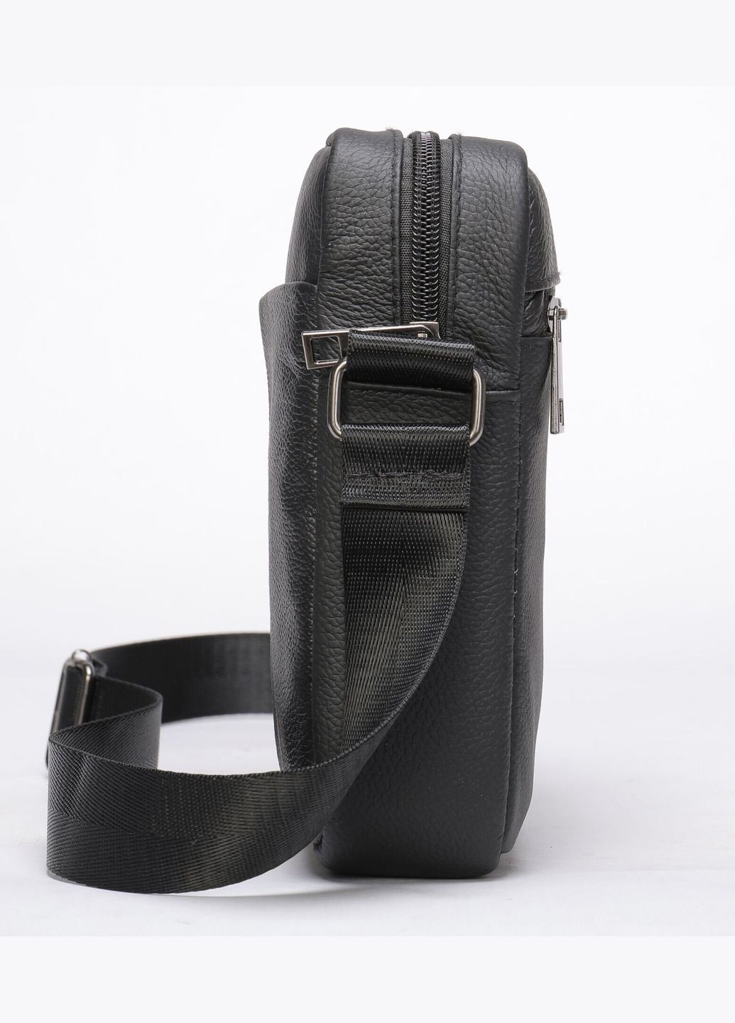 Шкіряна сумка крос боді чоловіча через плече чорна 14994 Vintage (329196692)