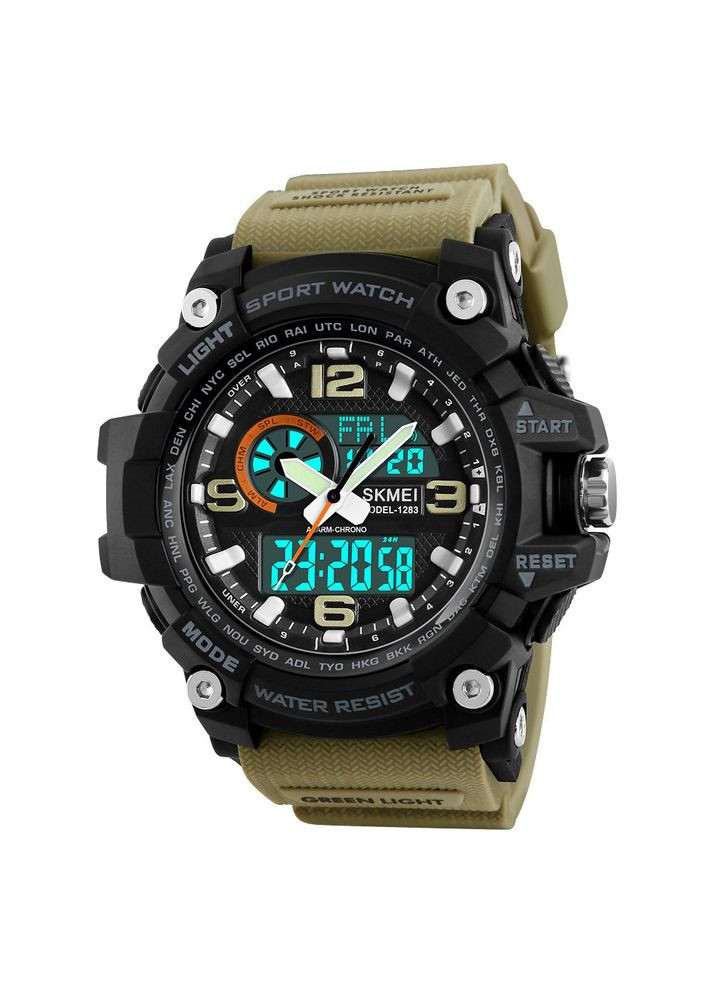 Чоловічий наручний годинник 1283KH watch (Khaki) Skmei (322334023)
