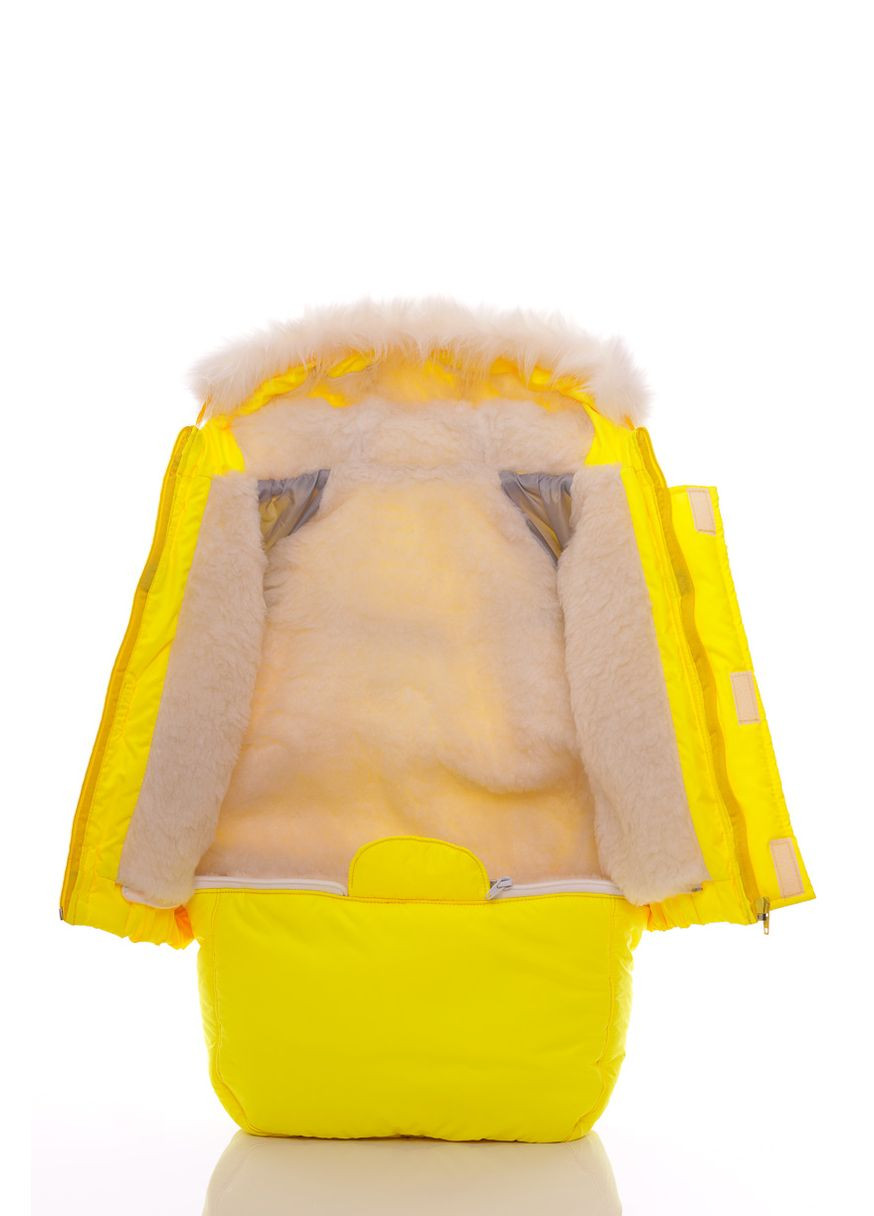 Комбинезон Конверт для девочки на меху тройка ярко-желтый 98 см (50658) BABYKROHA (297200609)