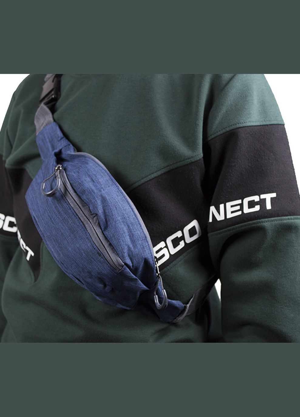 Мужская текстильная сумка на пояс Y302-11DRBLUE синяя Dovhani (370848544)