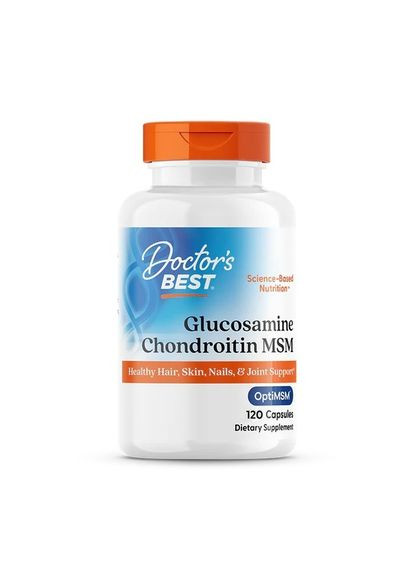 Глюкозамин & Хондроитин & МСМ, OptiMSM, 120 капсул Doctor's Best (326054123)