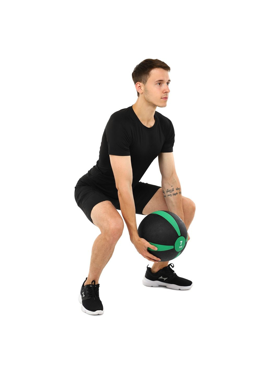 Медбол мяч медицинский Medicine Ball Зеленый-черный (вес 7 кг) FI-5122-7 Zelart (367617651)