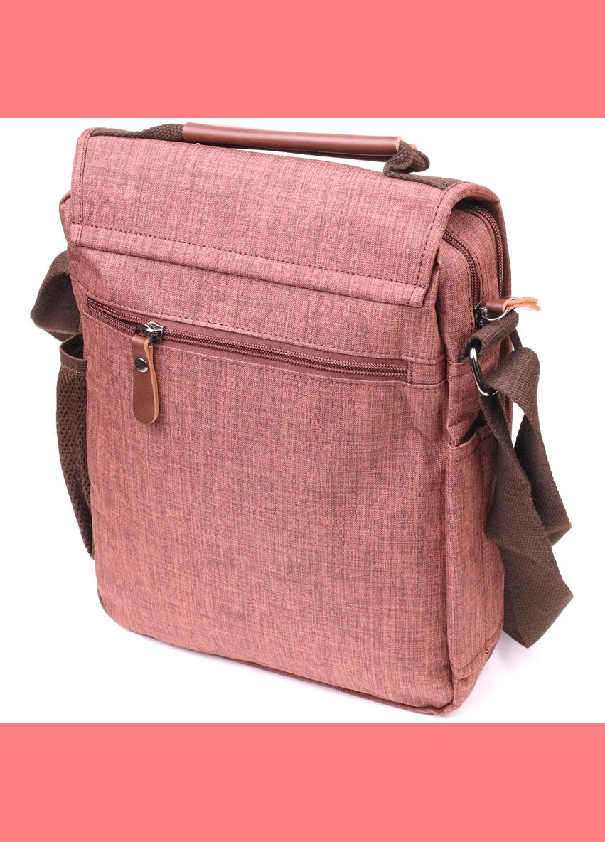 Сумка мужская через плечо из текстиля 21262 Коричневая Vintage (302009124)