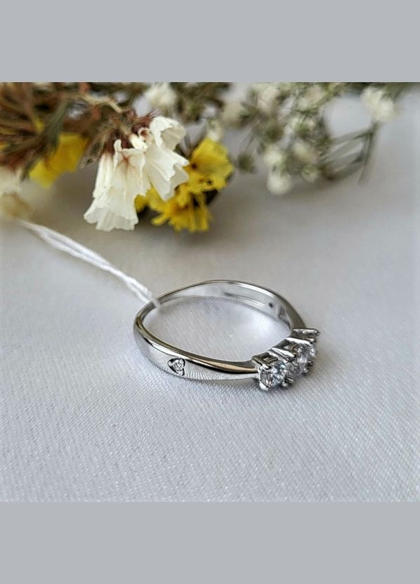 Серебряное кольцо с Белыми камнями размер серебро 925 пробы Родированное 1181к 1.35г No Brand (306741546)