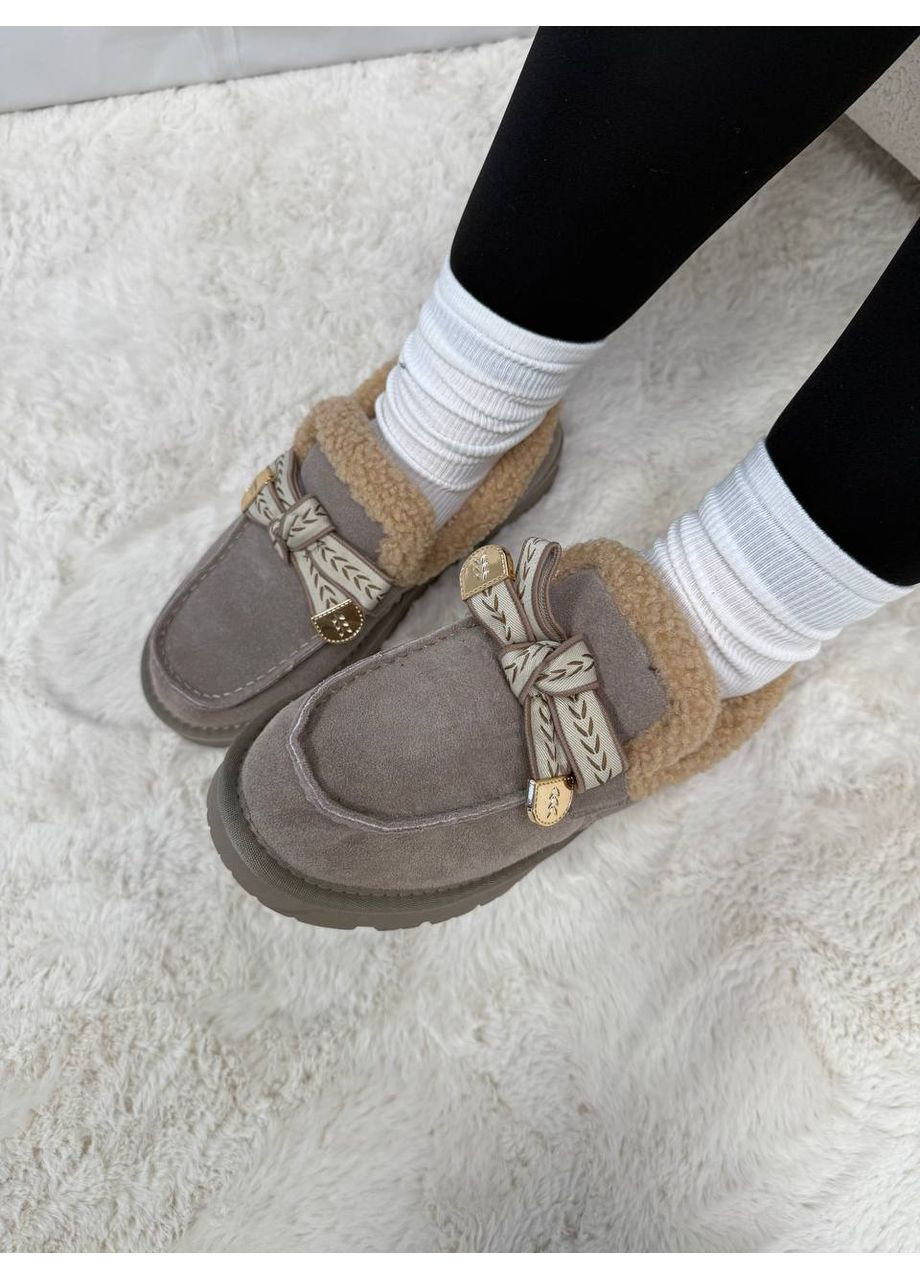 ITTS Лоферы из натуральной замши лоферы серый з натуральная замша, китай — зима (370046216)