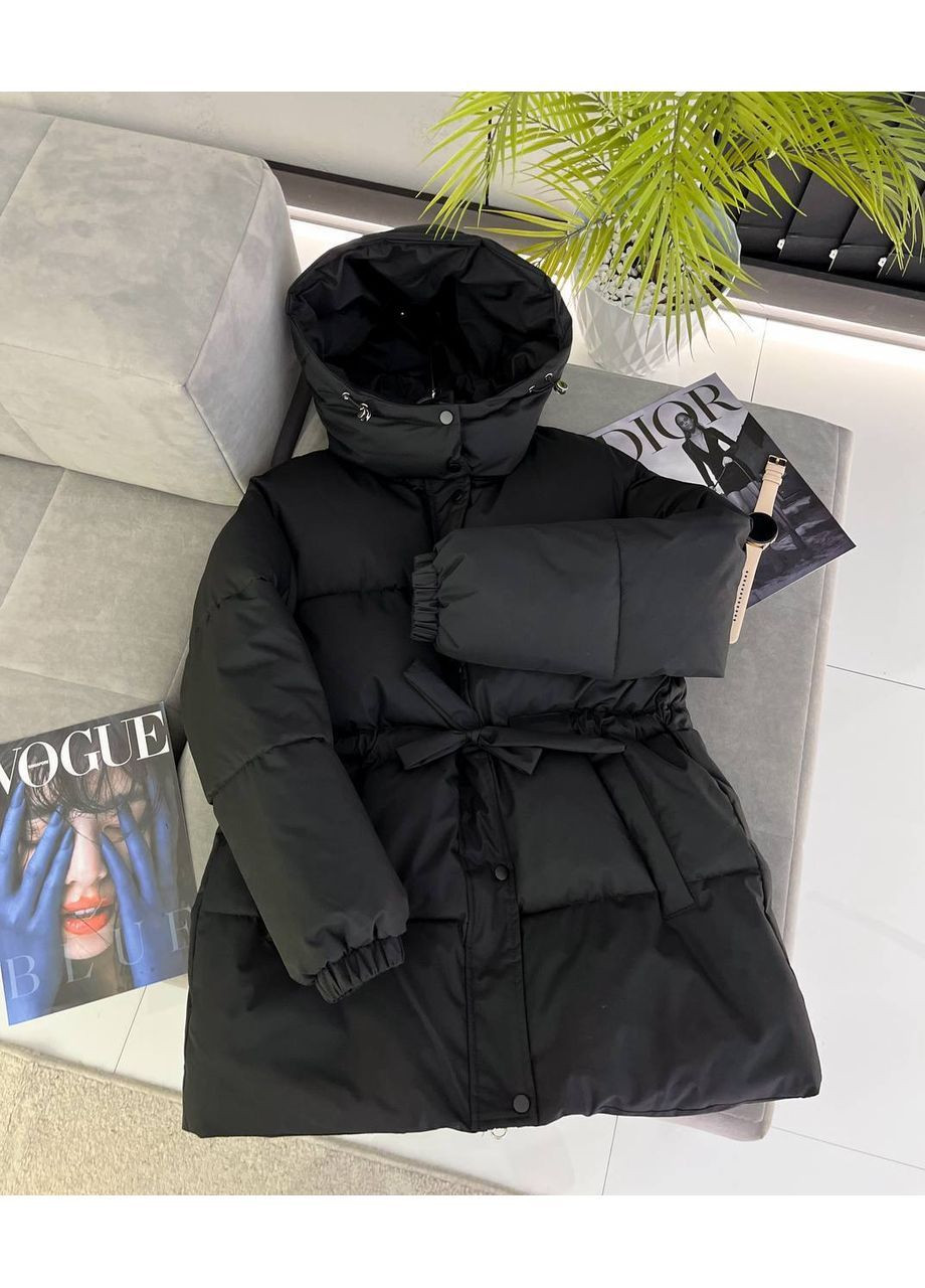 Черная демисезонная куртка женская No Brand