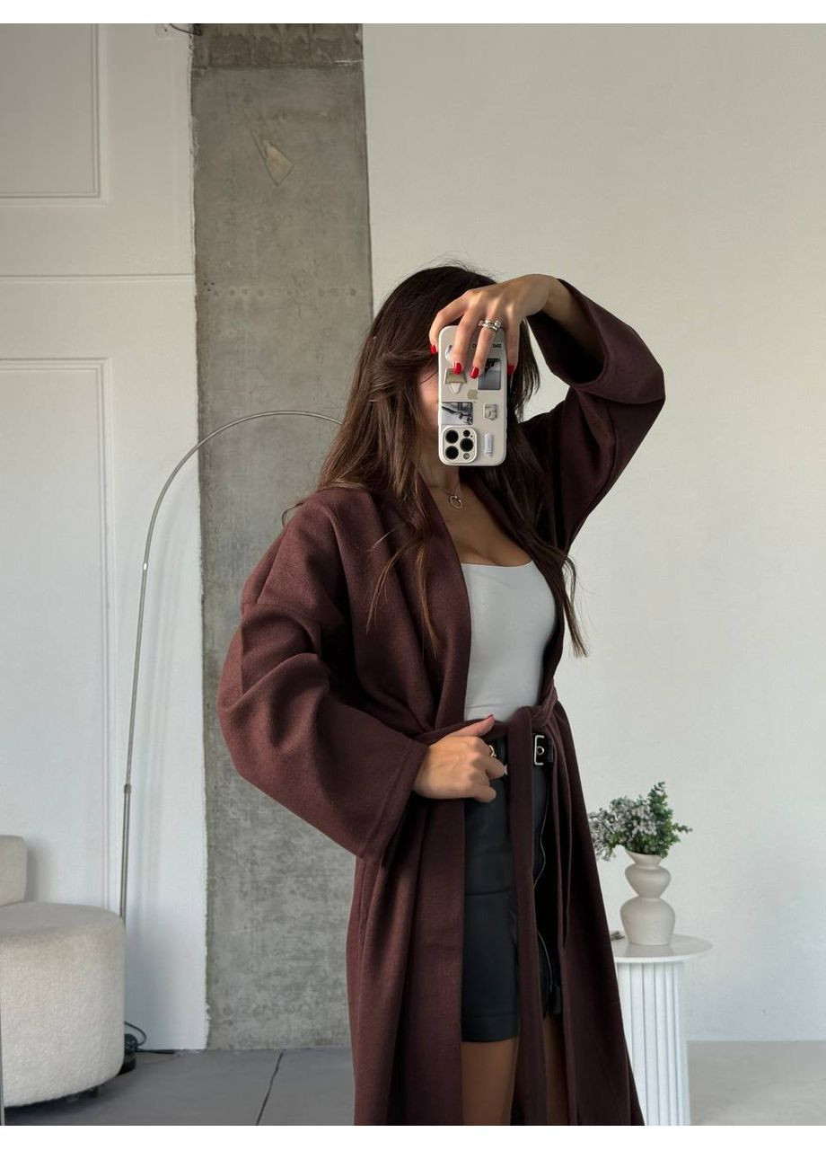 Коричневый демисезонный кардиган No Brand