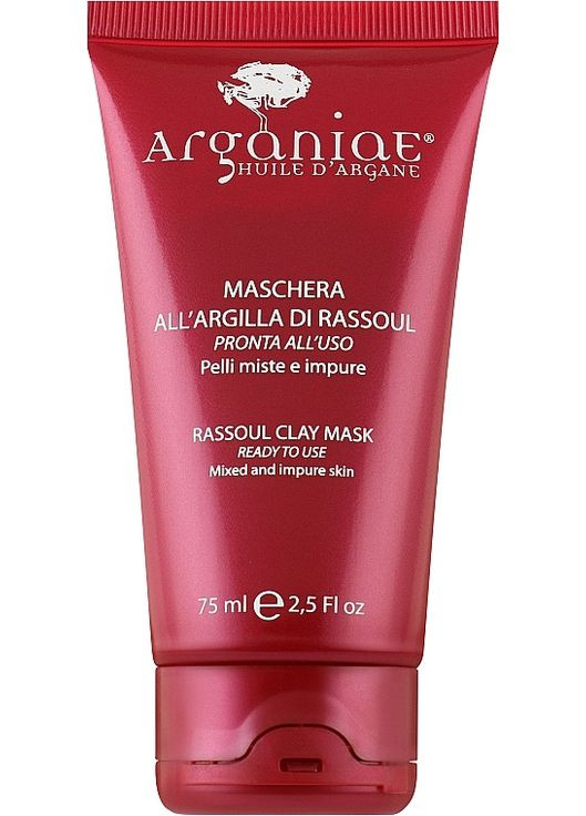 Детокс-маска с глиной для лица, тела и волос Huile D'Argane Rhassoul Clay Mask* 150ml Arganiae (368650215)