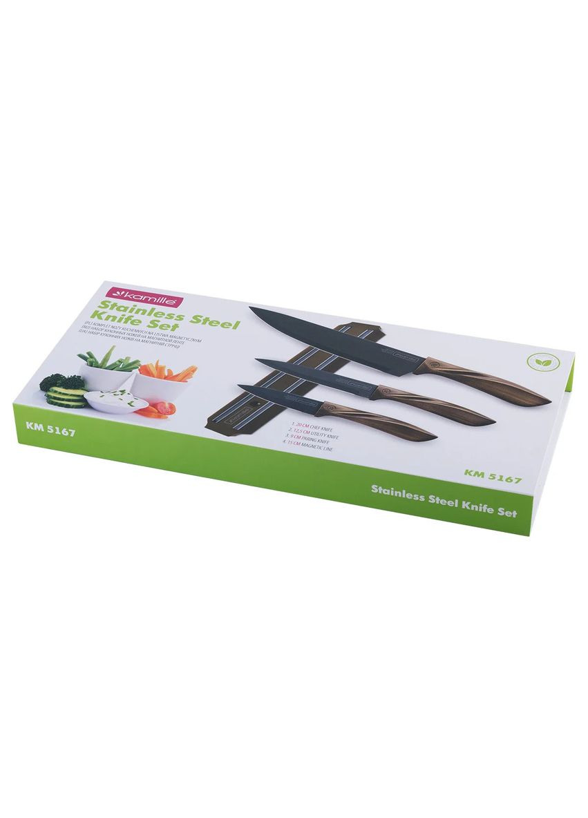 Набір ножів KM-2145 4 предмети Kamille комбінований,