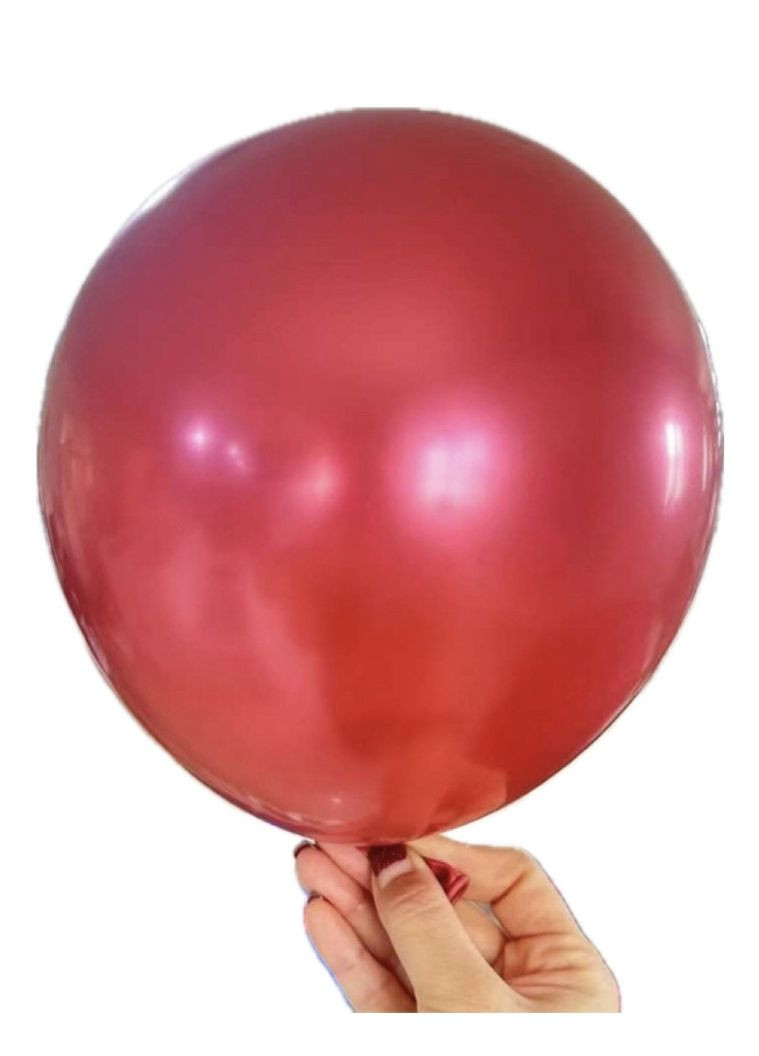 Повітряна куля Хромована 10 дюймів пачка 50 штук червона scarlet red No Brand (345706376)