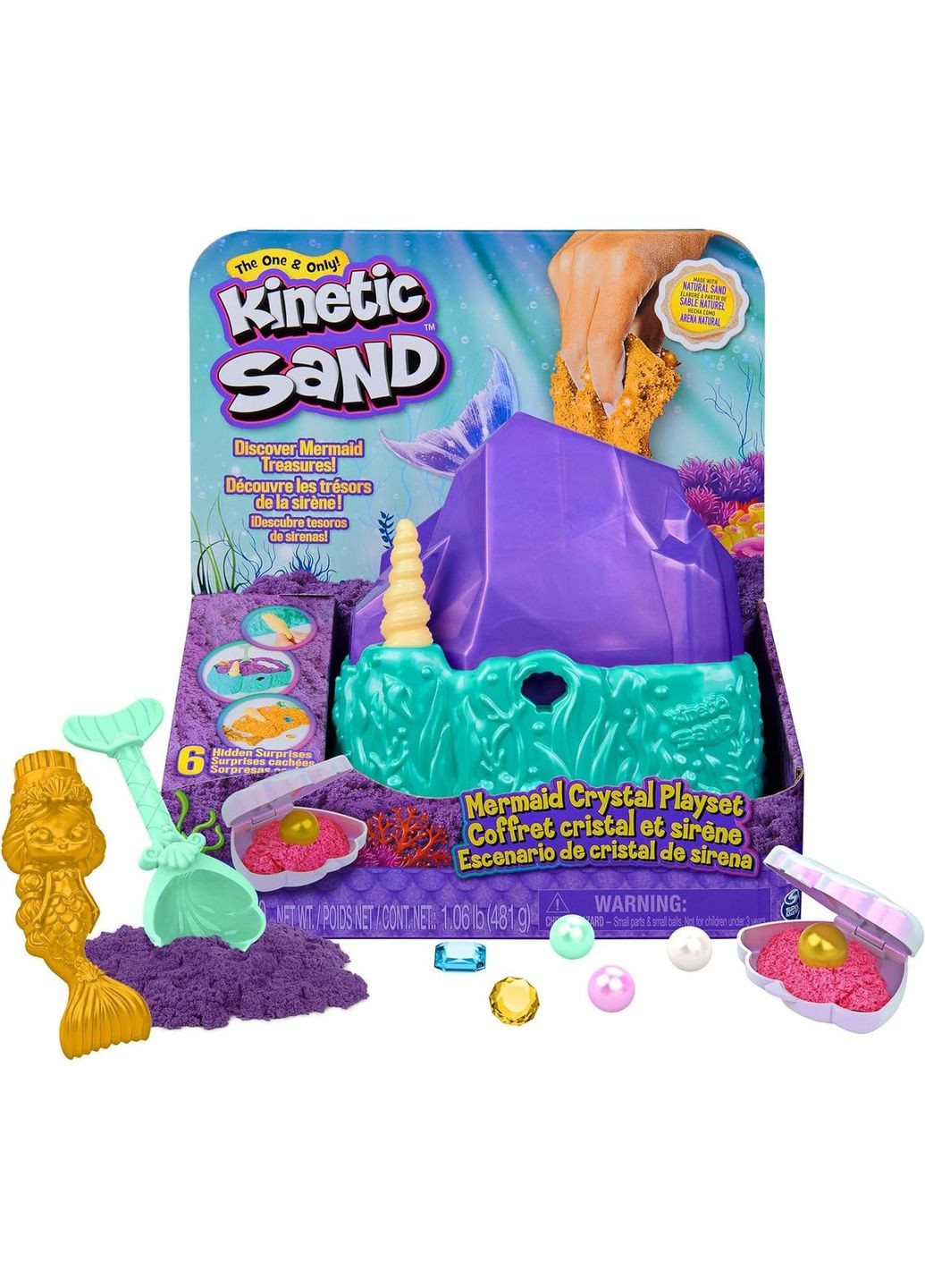 Кинетический песок Kinetic Sand Mermaid Crystal Playset Русалка Кристалл Spin Master (282964555)