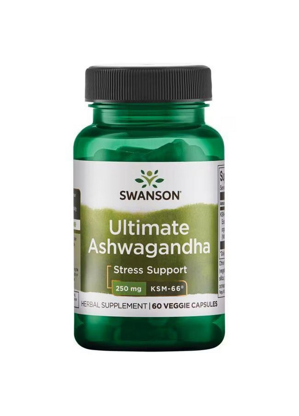 Натуральная добавка Ashwagandha 250 mg Ultimate, 60 вегакапсул Swanson (293478425)