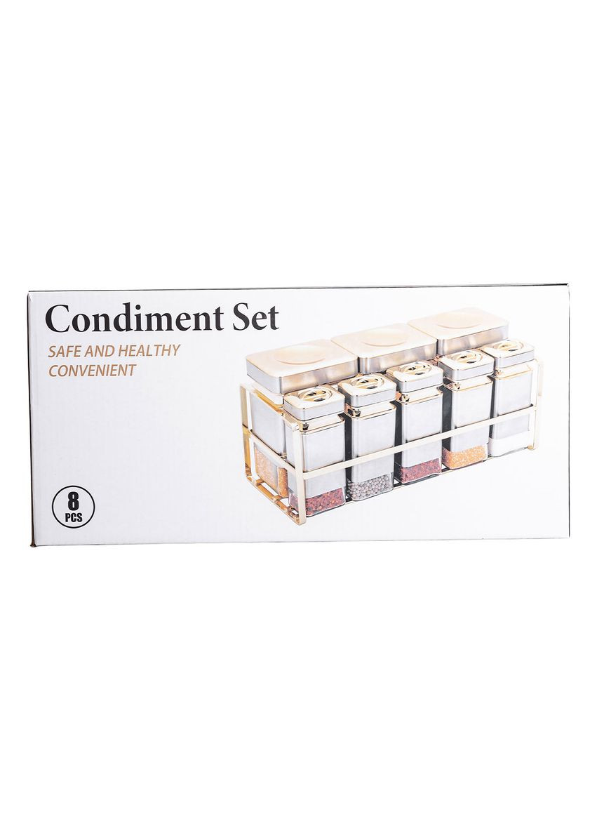Набір для приправ та спецій на підставці 8 штук з кришками HP-1366 Jooki (358706112)