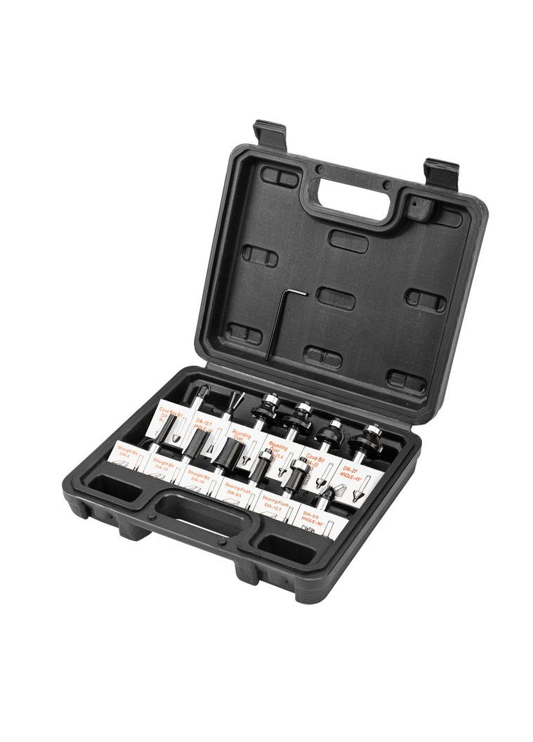 Сверла-фрезы, набор 12 шт., хвостовик 8 мм Verto (354198397)