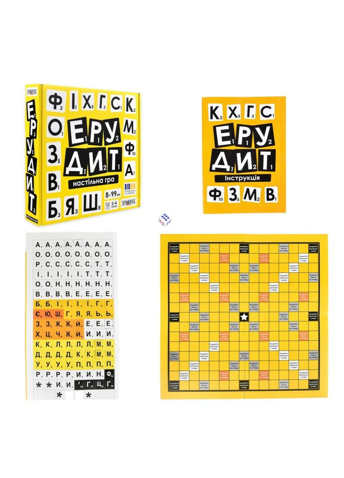 Настольная игра "Эрудит" 30619 на украинском языке Strateg (366023624)