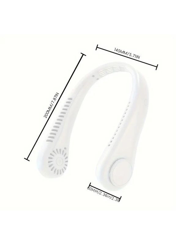 Портативный безлопастной мини-вентилятор на шею с аккумулятором, Вентилятор для путешествий, 3 режима мощности Blackview (351508273)