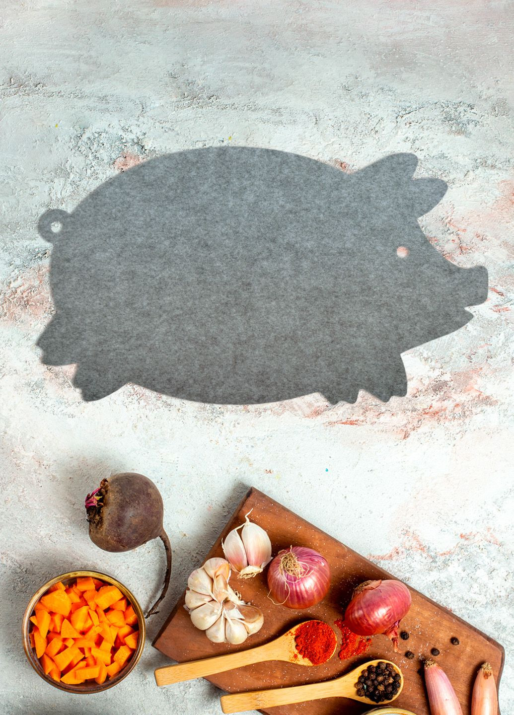 Сервірувальний набір із 3 підставок килимків під тарілки, гаряче ZERMATT funny pork (294836853)