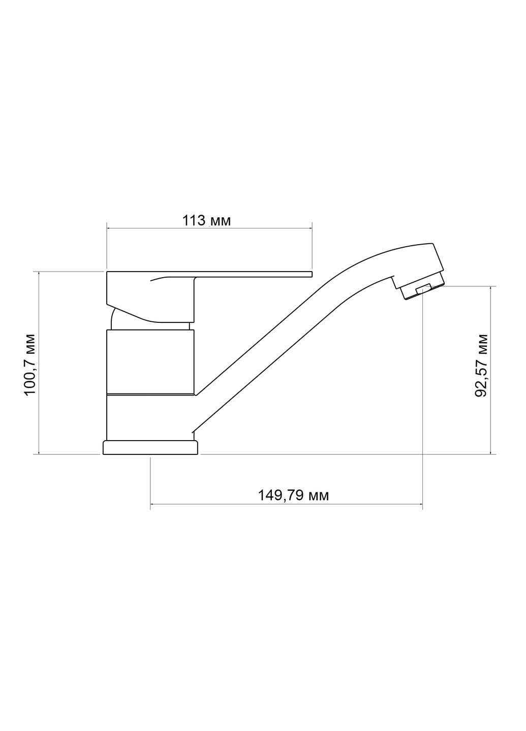Змішувач для кухні Tani (k40) LDTAN002MCRM44967 Chrome LIDZ 002M (323485819)