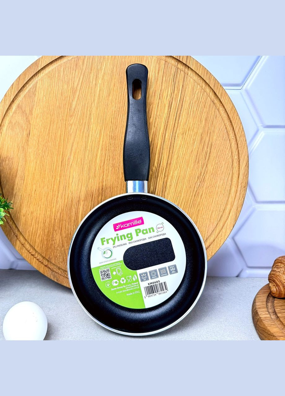 Сковорода мини алюминиевая с антипригарным покрытием 16 см Kamille (311601833)