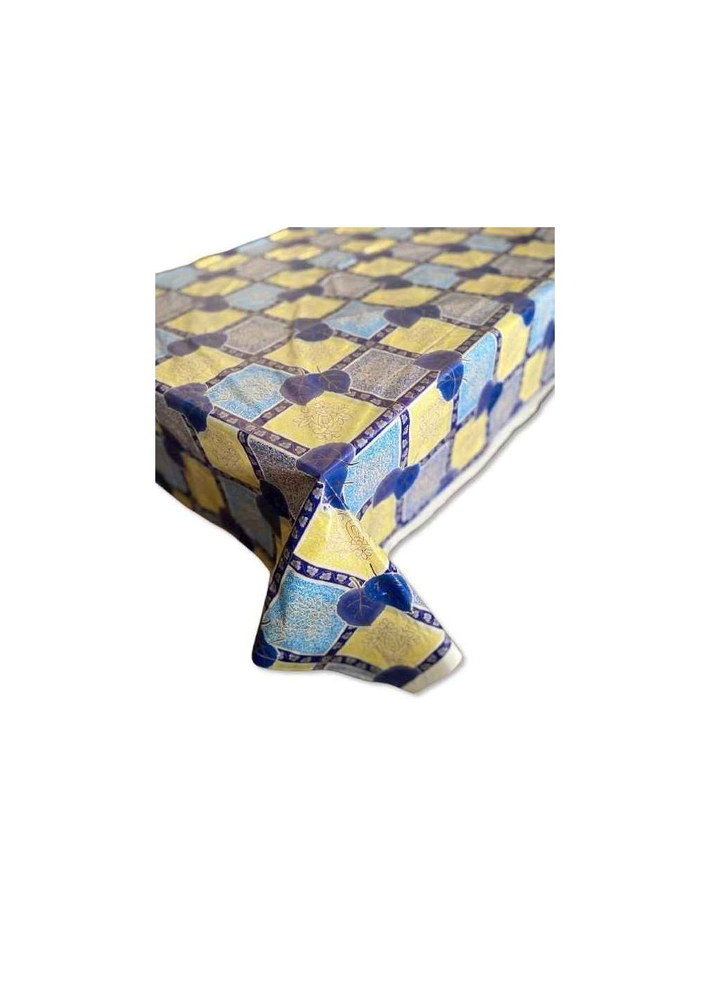 Клеенка без основания 1,2м х 50м д/стола тонкая, "Листок синий" Selena (357223504)