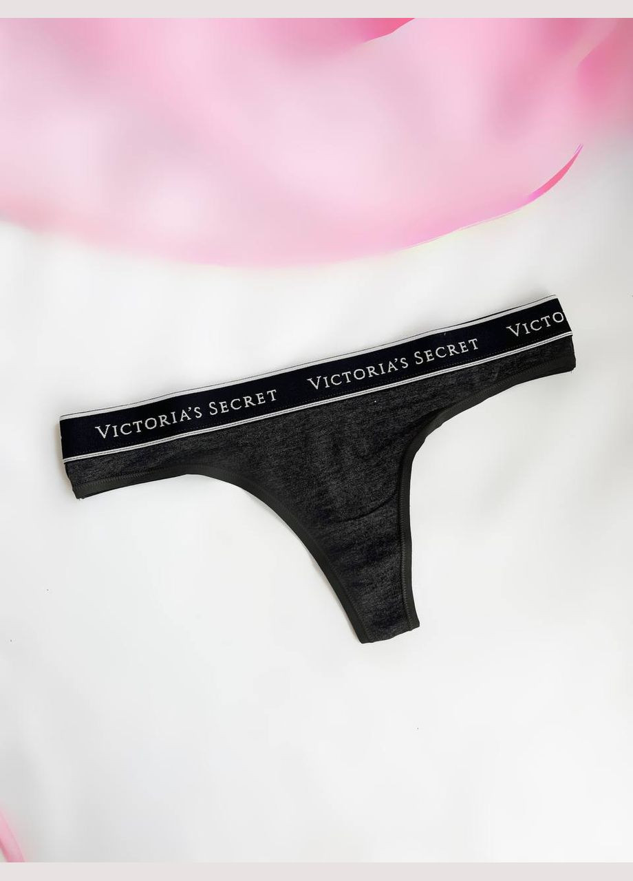 Трусики Logo Cotton Thong Panty Victoria's Secret Стрінги (330766889)