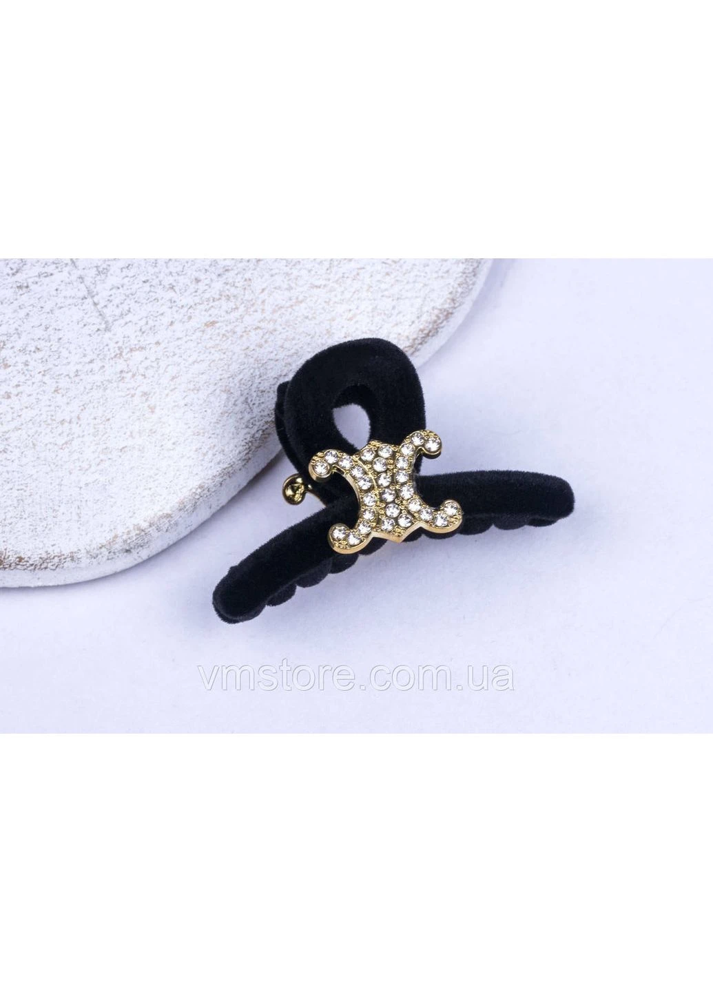 Маленький крабик для волос, бархат, длина 4,5 см Fashion Jewelry (390101074)