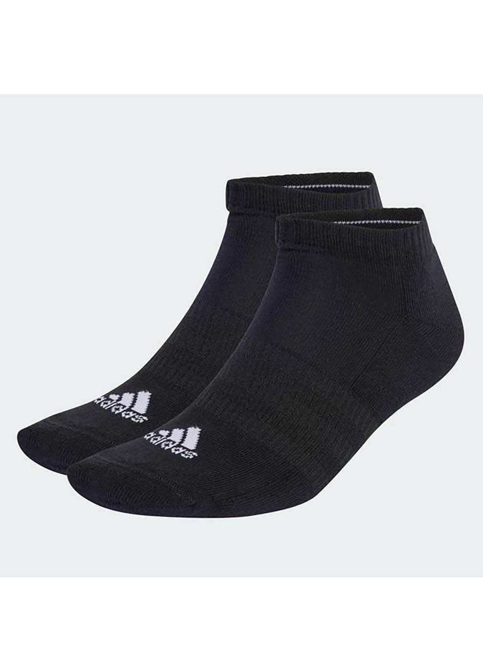 Чёрные носки c spw low 3p черный adidas однотонные (367590716)