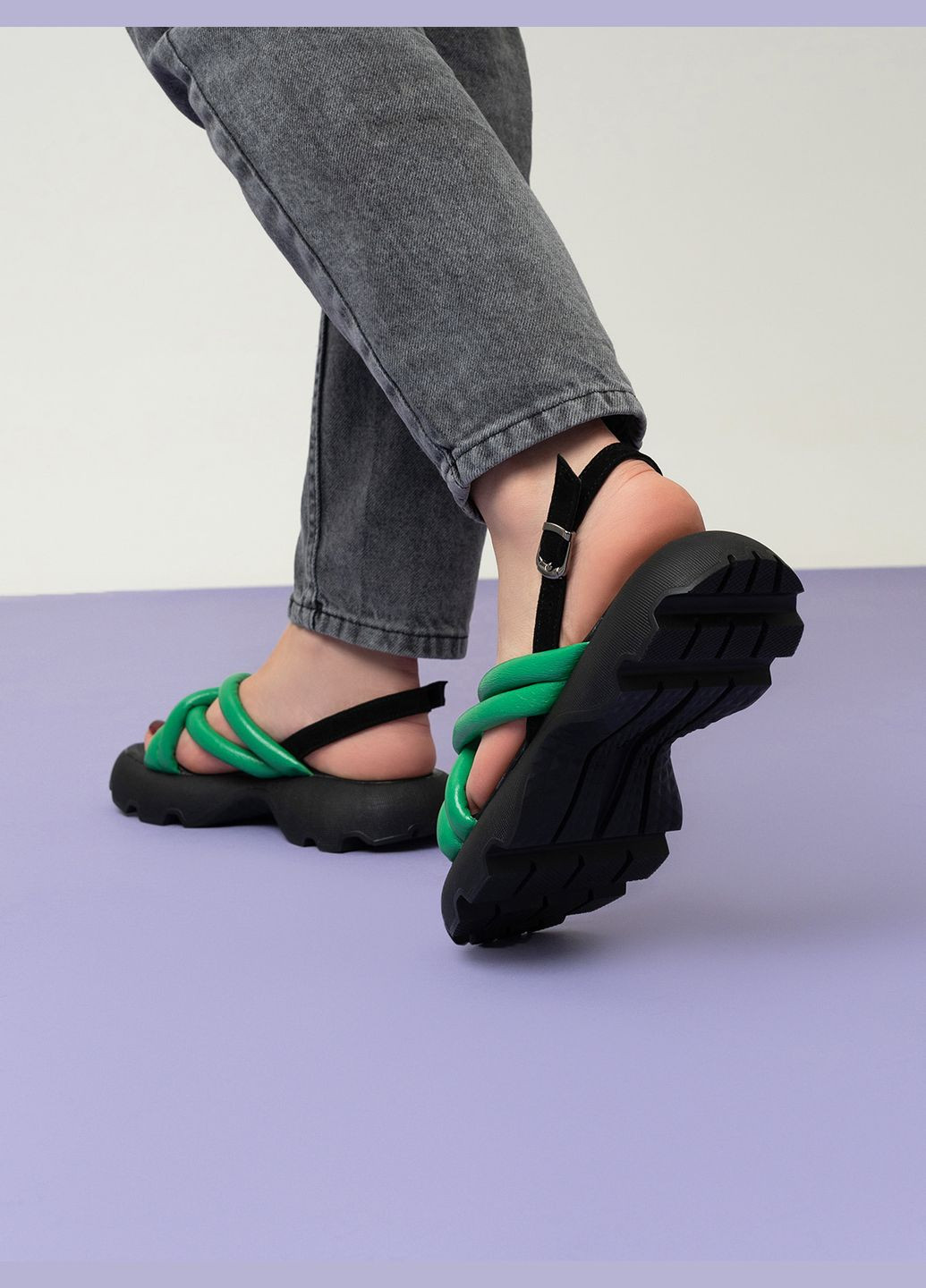 Зеленые босоножки ISSA PLUS с ремешком