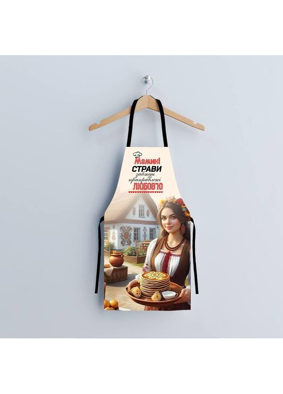 Фартук с дизайном Мамины блюда Прикольный фартук с принтом размер 80×60 Україна ТД (369659153)