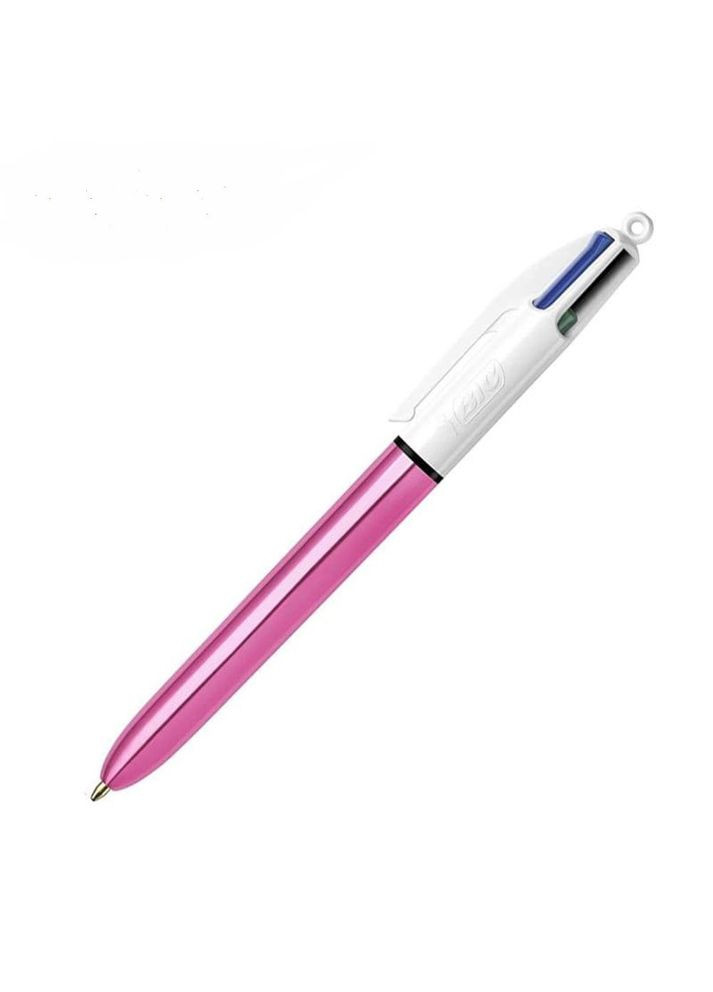 Ручка шариковая автоматическая 1,0 мм, 4 цвета в 1, 4 Colours Shine Pink Bic (280927851)