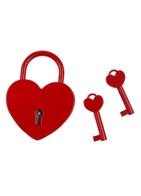 Металлический замок с двумя ключиками Heart Padlock, 6 см OOTB (322313108)