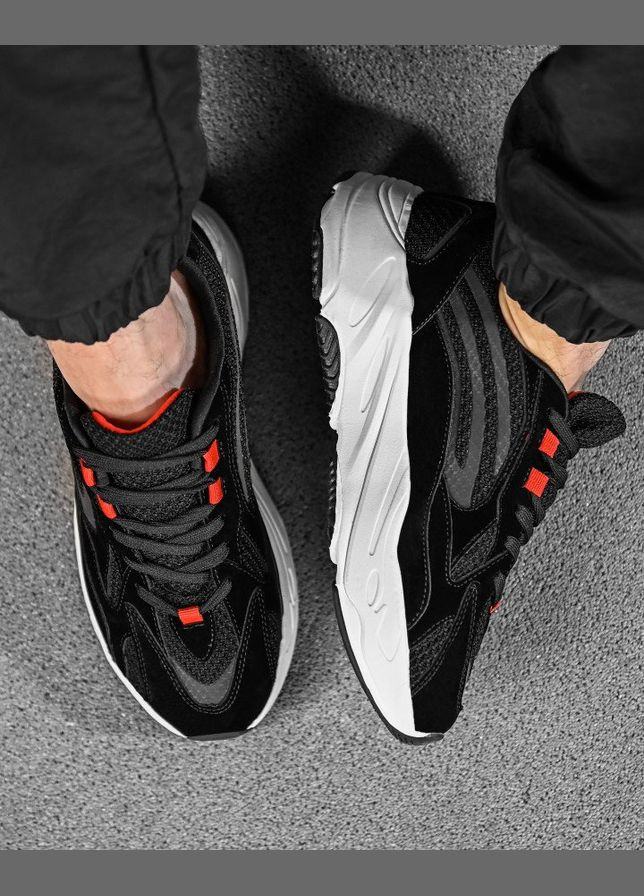Черные демисезонные стильные мужские кроссовки текстильные черные с белой подошвой Freedom